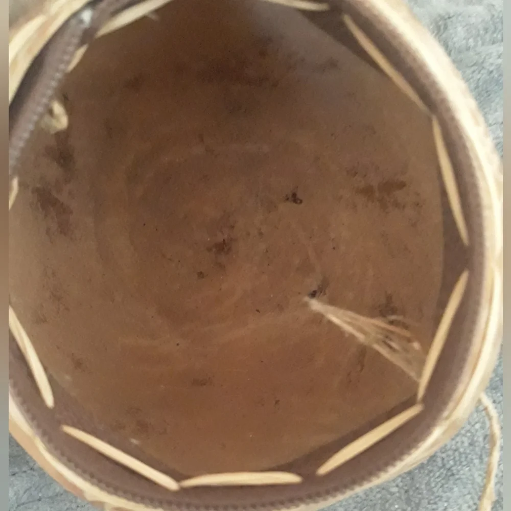 Vintage Carved Tan Gourd Crossbody / 4